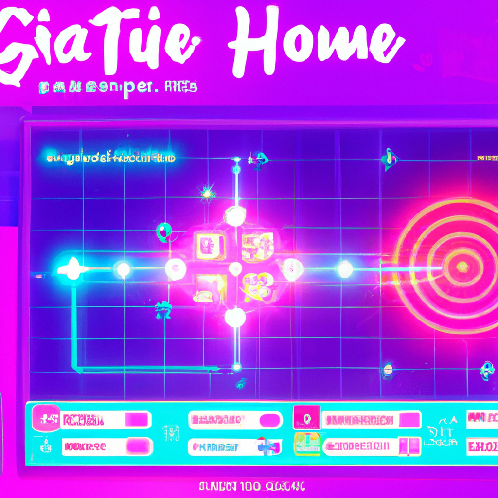 ArcadeForge hub with neon HUD and avatar